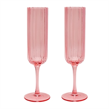 Set of 2 Scalloped Champagne Flutes