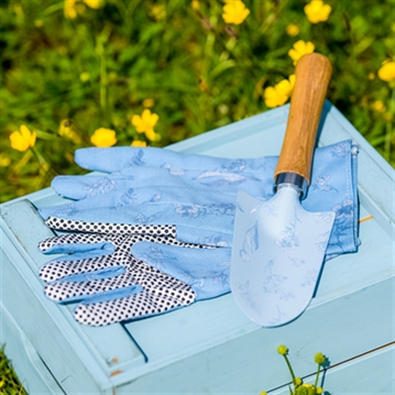 Floral Trowel & Gloves Set