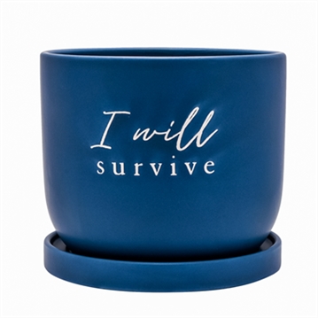 "I Will Survive" Ceramic Plant Pot