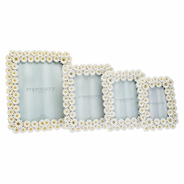 White Daisy Photo Frames