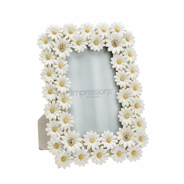 White Daisy Photo Frames