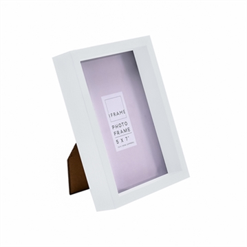 Set of 3 White Washed Effect Contemporary Photo Frames