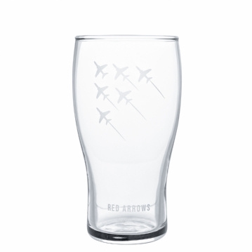 RAF Red Arrows Etched Pint Glass & Bottle Opener Set
