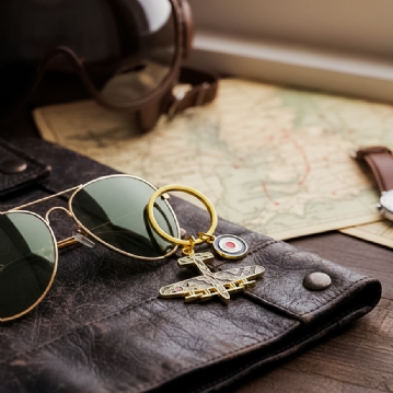 RAF Lancaster Enamel Keyring