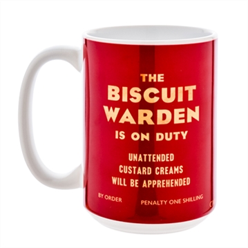 Civil Defence "Biscuit Warden On Duty" Mug