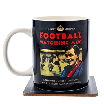 Civil Defence Football Watching Mug and Coaster Set