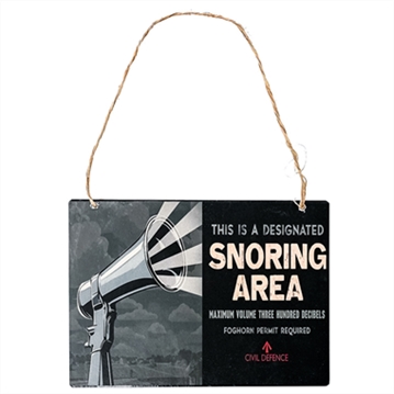 Civil Defence Snoring Area Wall Plaque