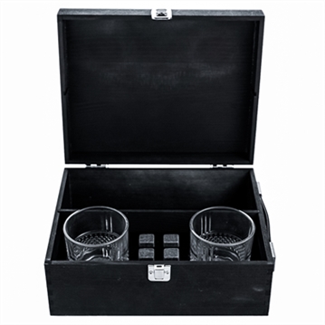 Whisky Glasses & Stones Bottle Gift Box