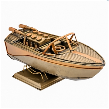 Decorative Speed Boat Metal Ornament