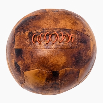 Distressed Faux Leather Football Doorstop