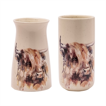 Meg Hawkins Highland Cow Ceramic Vases