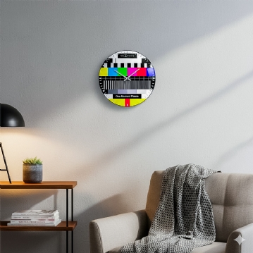 Testpage Dome Glass Multicolour Wall Clock