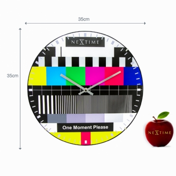 Testpage Dome Glass Multicolour Wall Clock