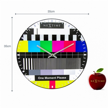 Testpage Dome Glass Multicolour Wall Clock