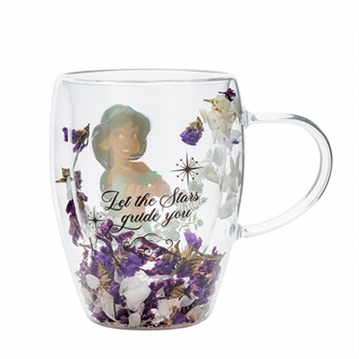 Disney Princess Jasmine Floral Glass Mug