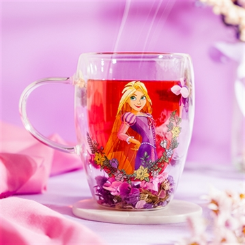 Disney Princess Rapunzel Floral Glass Mug