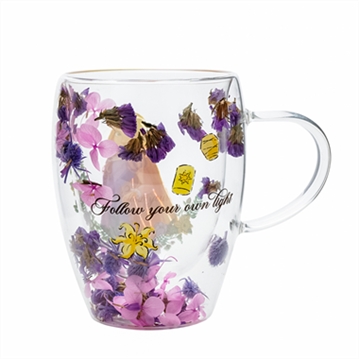 Disney Princess Rapunzel Floral Glass Mug