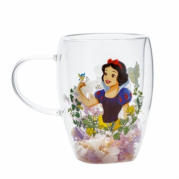 Disney Princess Snow White Floral Glass Mug