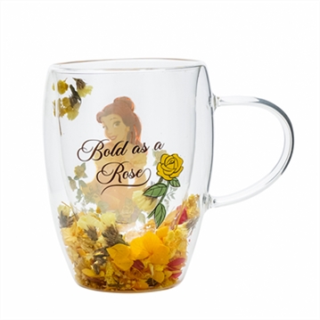 Disney Princess Belle Floral Glass Mug