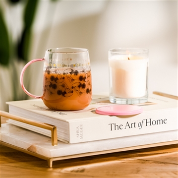 Disney Classic Collectable Minnie Mouse Glass Mug With Lid