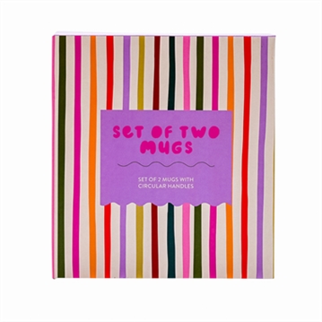 Raspberry Blossom Set of 2 Patterned Mugs