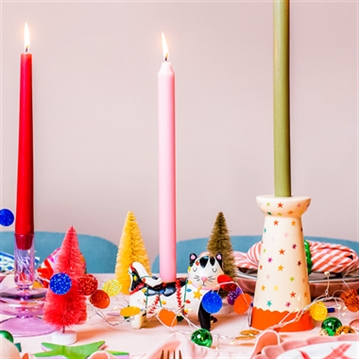 Raspberry Blossom Cat Shaped Candle Holder