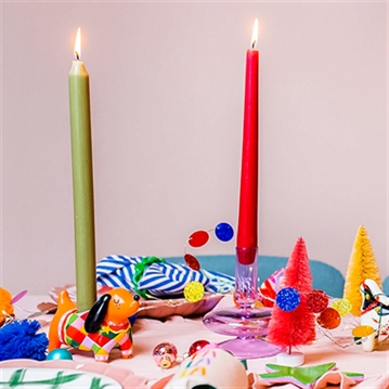 Raspberry Blossom Dog Shaped Candle Holder