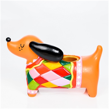 Raspberry Blossom Dog Shaped Candle Holder