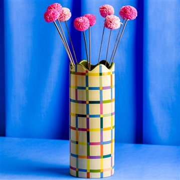 Raspberry Blossom Multi Coloured Vase