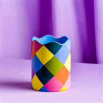 Raspberry Blossom Multi Coloured Plant Pot
