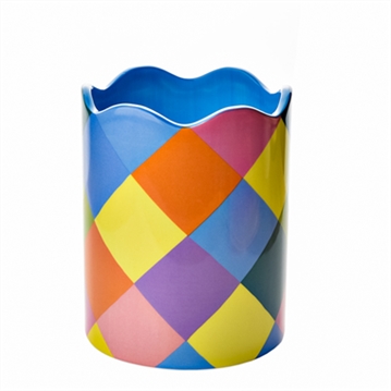 Raspberry Blossom Multi Coloured Plant Pot