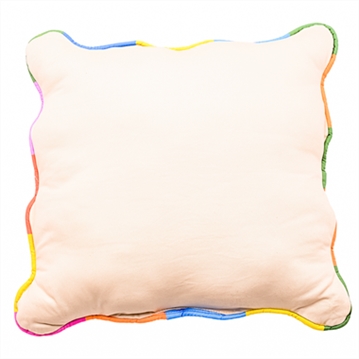 Raspberry Blossom Cushion - "Please Leave By 9"