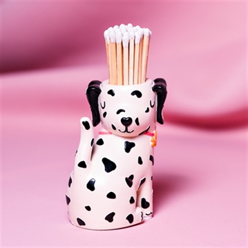 Raspberry Blossom Matchstick Holder - Dog