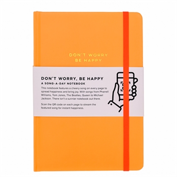"Don't Worry be Happy" A5 Hardback Notebook - A Song a Day 