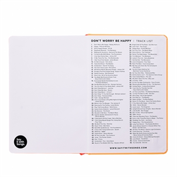 "Don't Worry be Happy" A5 Hardback Notebook - A Song a Day 