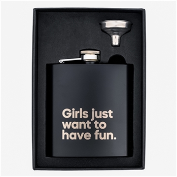 "Girls Just Want to Have Fun" Say it with Songs Hip Flask