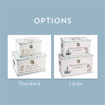 Set of 2 "Little Boys" Storage Boxes