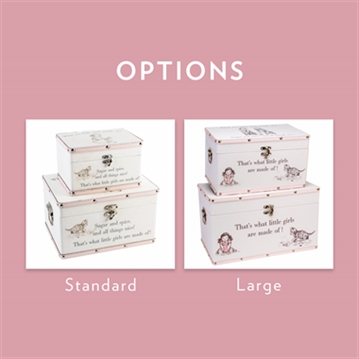 Set of 2 "Little Girls" Storage Boxes