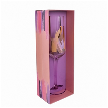 Brushstroke 21st Birthday Flute Glass