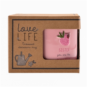 Love Life Sister Embossed Mug