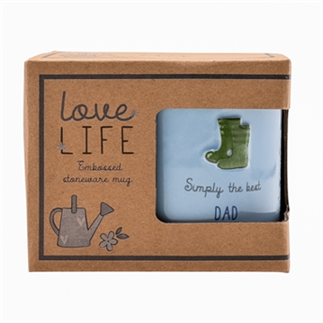 Love Life Dad Embossed Mug