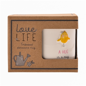 Love Life Hug Embossed Mug