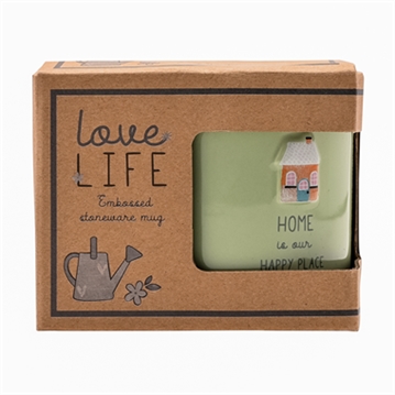 Love Life Home Embossed Mug