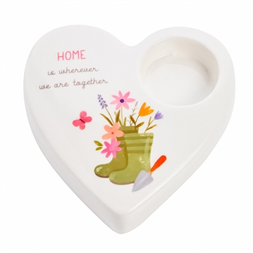 Love Life Ceramic Home Tea Light Candle Holder
