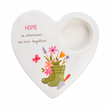 Love Life Ceramic Home Tea Light Candle Holder