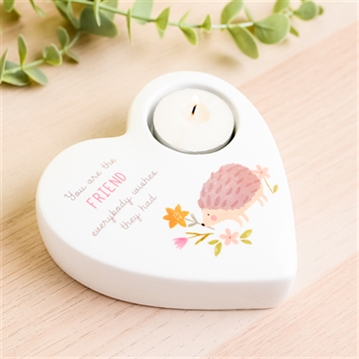 Love Life Ceramic Friend Tea Light Candle Holder