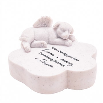 "The Memory Becomes a Treasure" Dog Paw Memorial