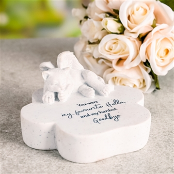 "You Were my Favourite Hello" Cat Memorial Plaque