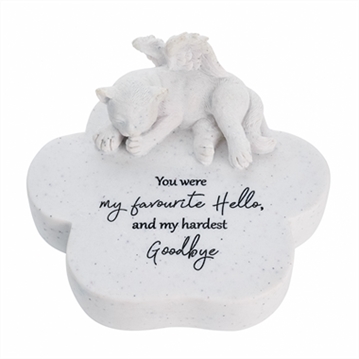 "You Were my Favourite Hello" Cat Memorial Plaque