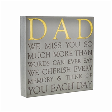 Dad Memorial Square Plaque